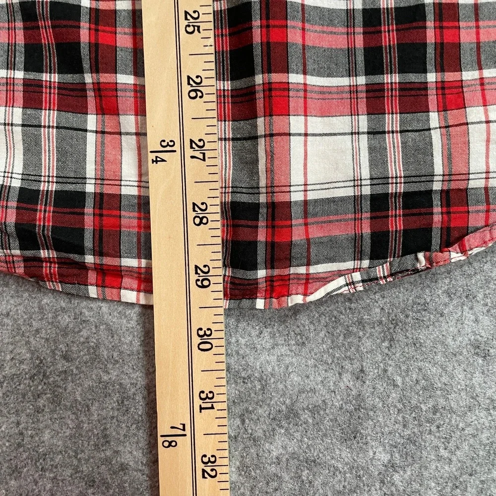 Polo Ralph Lauren Mens Shirt M Red Plaid Long Sleeve Classic Prep Button Down